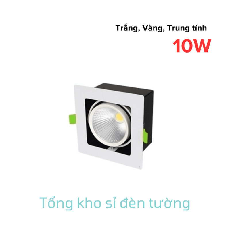 Đèn Led âm trần Spotlight đơn hộp 10W (HL-1H-10)