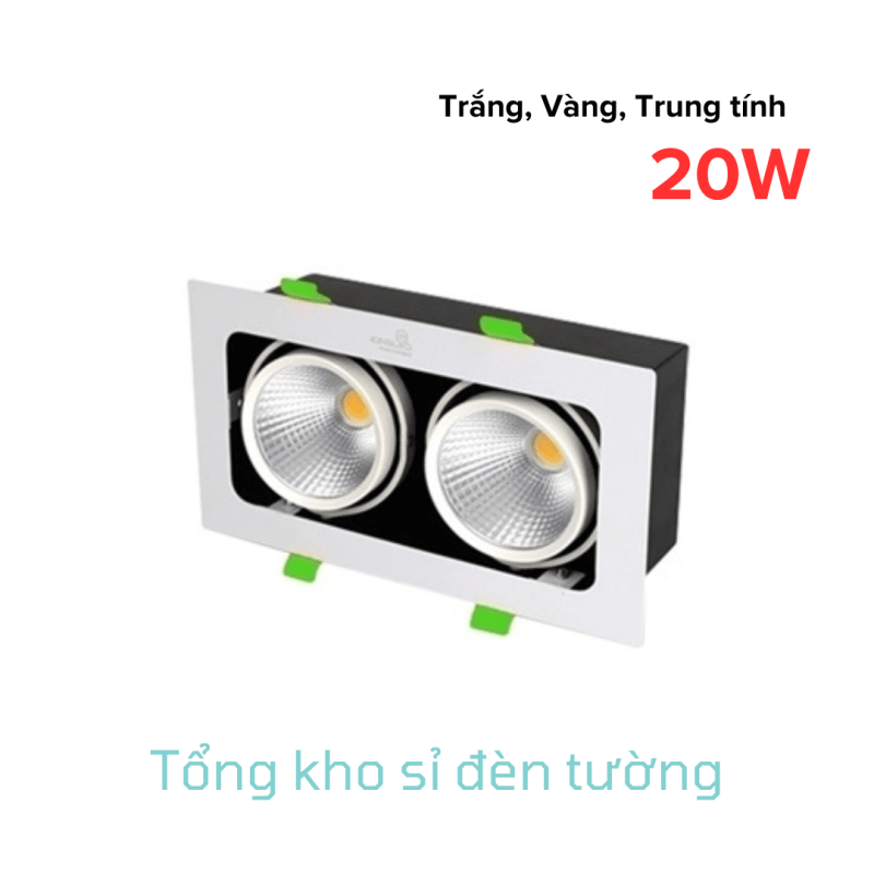 Đèn Led âm trần Spotlight đơn hộp 20W (HL-1H-20)