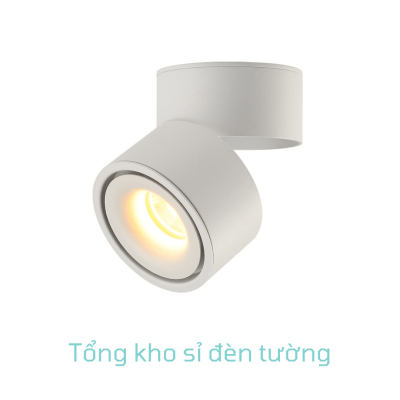 Đèn ống bơ gập vỏ trắng COB 12W đơn màu (MSOBG-COB-T)