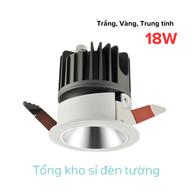 Đèn Spotlight âm trần B18 điều chỉnh chóa cố 18W (AT-B18-RCA-18)