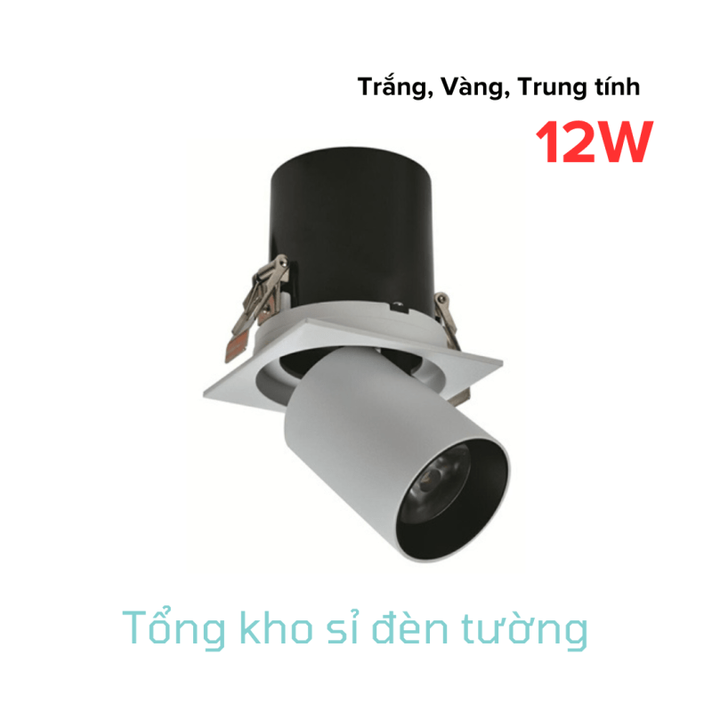 Đèn Spotlight âm trần B10 chóa co giãn linh hoạt 12W (AT-B10-RCG-12)