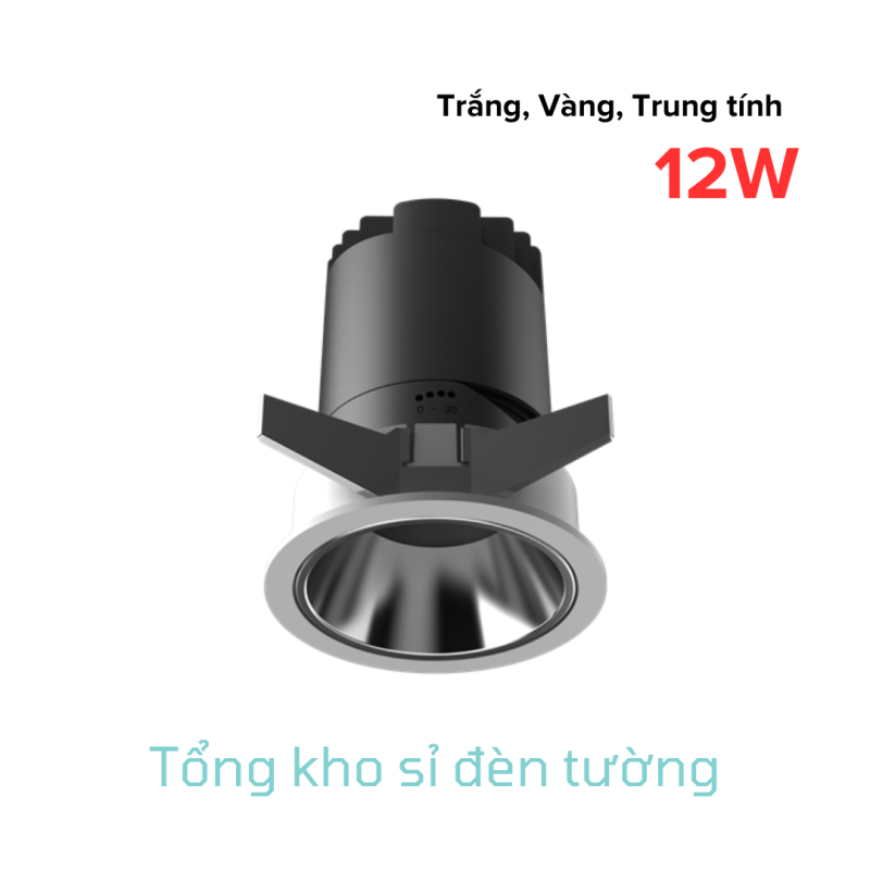 Đèn Spotlight B20 mặt tròn chóa cố định 12W (HL-B20-RCF-12)