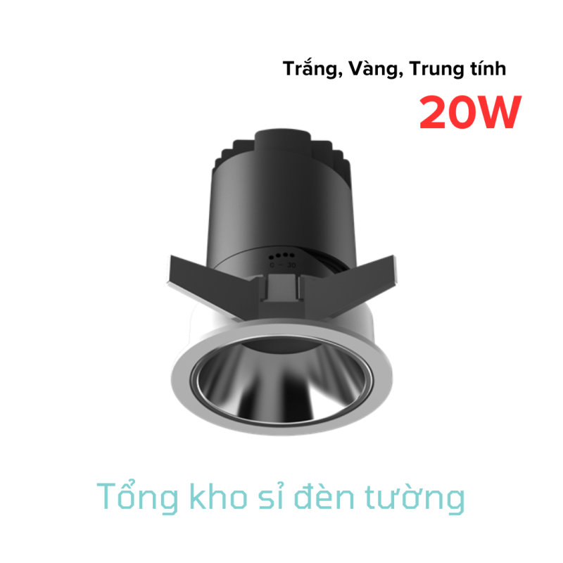 Đèn Spotlight B20 mặt tròn chóa cố định 20W (HL-B20-RCF-20)