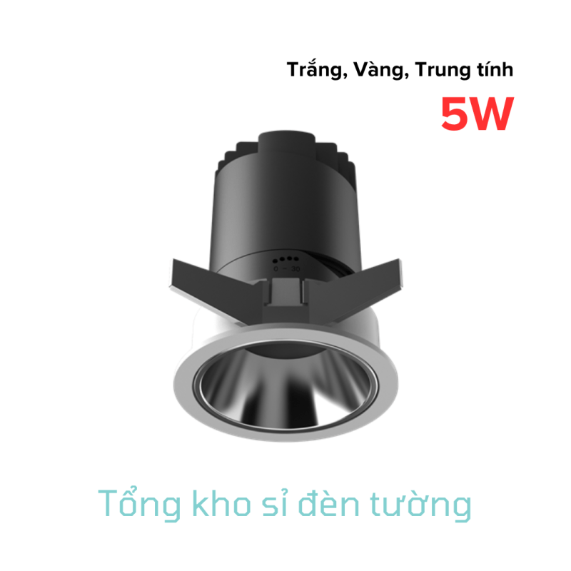 Đèn Spotlight B20 mặt tròn chóa cố định 5W (HL-B20-RCF-5)