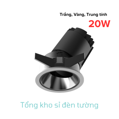 Đèn Spotlight B20 mặt tròn chóa linh hoạt 20W (HL-B20-RCG-20)