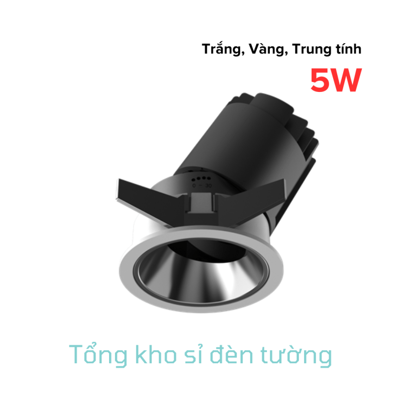 Đèn Spotlight B20 mặt tròn chóa linh hoạt 5W (HL-B20-RCG-5)