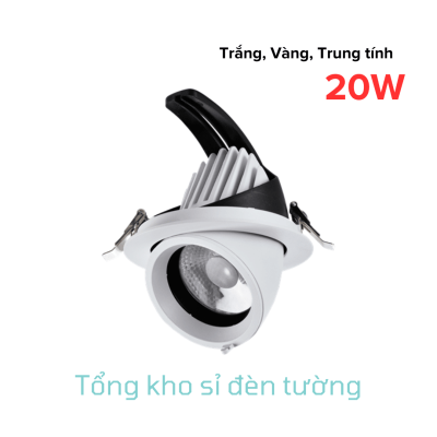 Đèn Spotlight B06 tròn chóa xoay 20W (AT-B06-RCG-20)