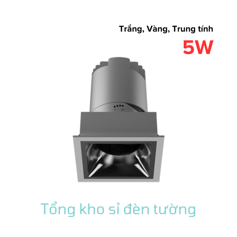 Đèn Spotlight B20 mặt vuông chóa cố định 20W (HL-B20-SCF-20)